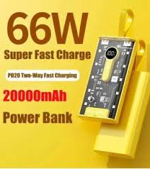 20000 mah Power Bank 22.5W Fast Charging PD Transparent Power bank with Night Light By Sairah Gadget.